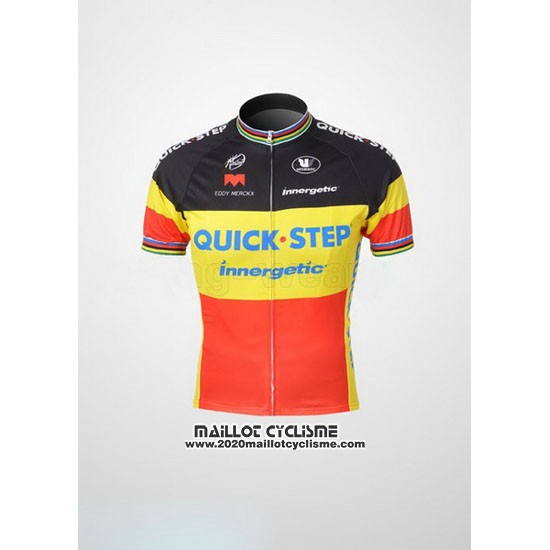 2010 Maillot Ciclismo Quick Step Champion Belgique Manches Courtes et Cuissard